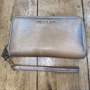 Michael Kors Metallic Wristlet